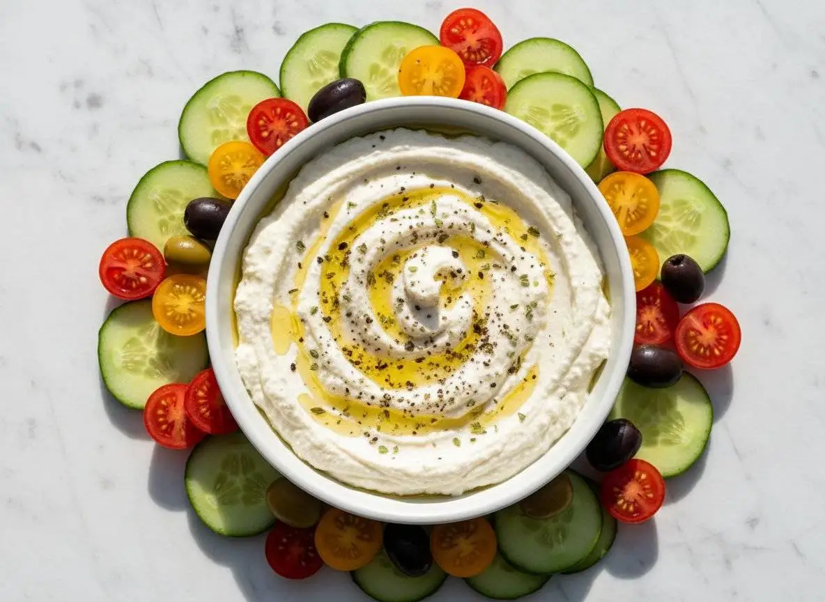 Blended Cottage Cheese Mediterranean Dip  -  23g Protein recipe