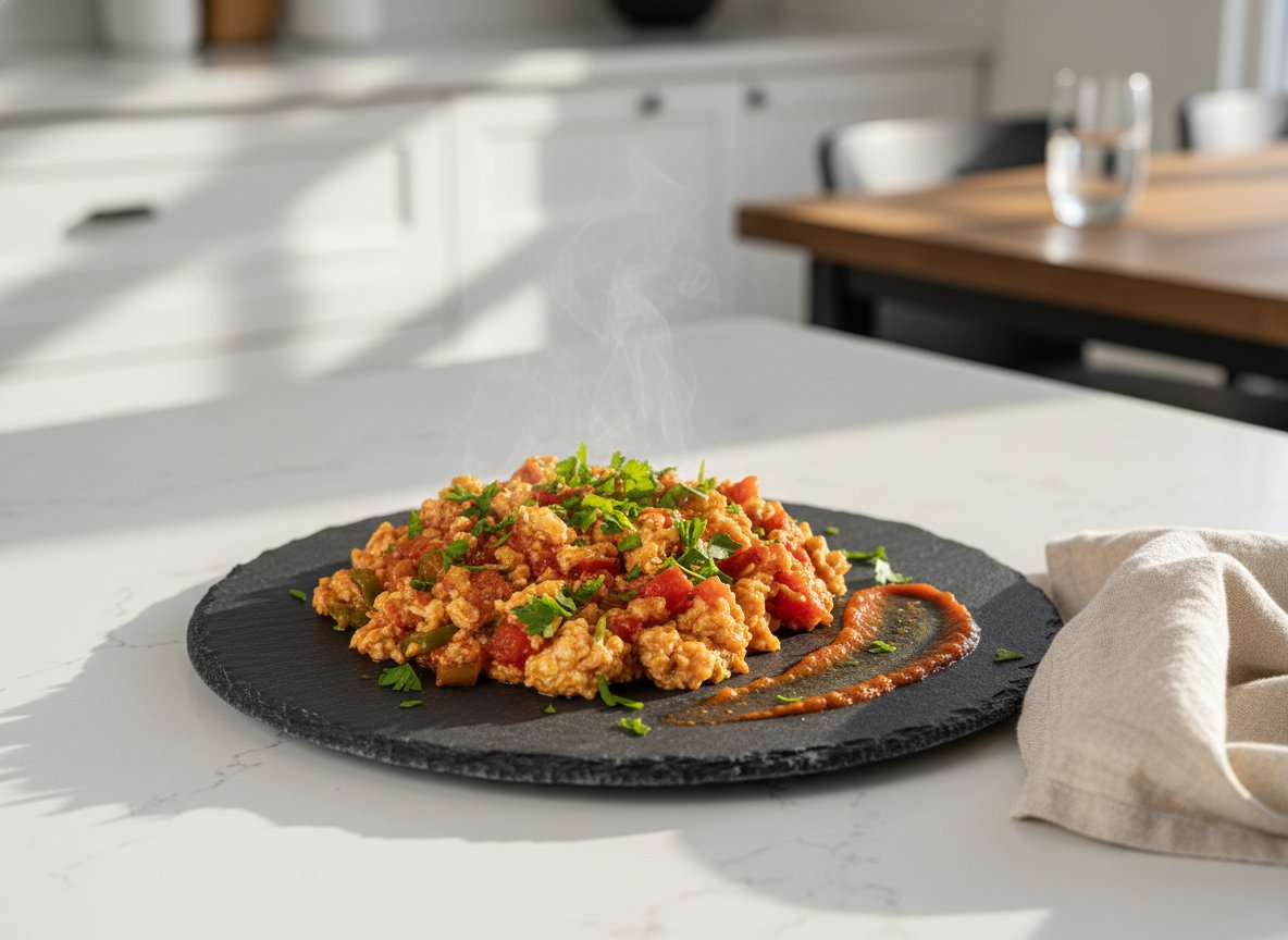 Turkish Menemen (Scrambled Eggs in Tomato Sauce)