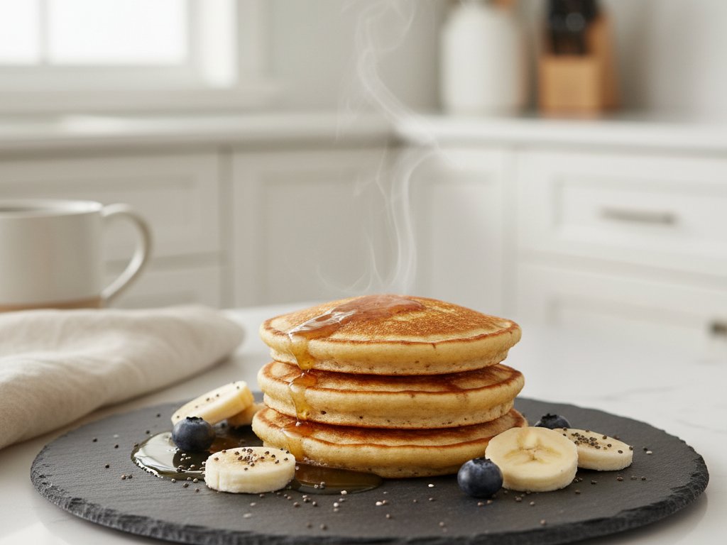 3-Ingredient Banana Egg Protein Pancakes