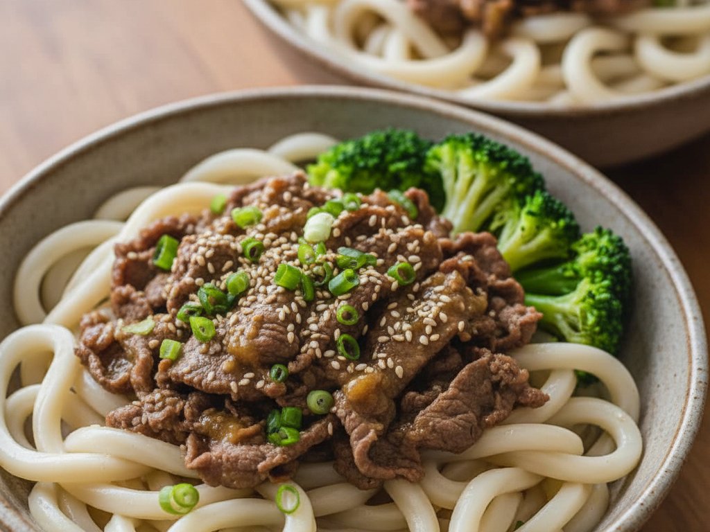 Beef and Broccoli Udon Stir-Fry