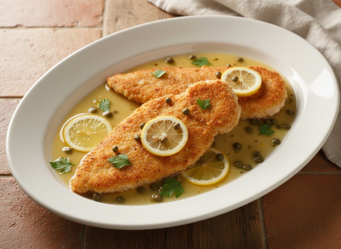 Chicken Piccata with Lemon-Caper Pan Sauce - 35g Protein