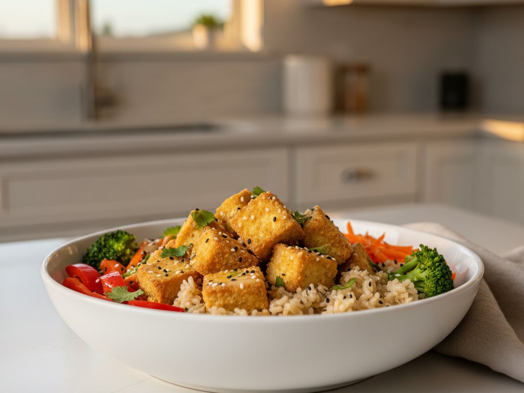 Crispy Baked Tofu Buddha Bowl