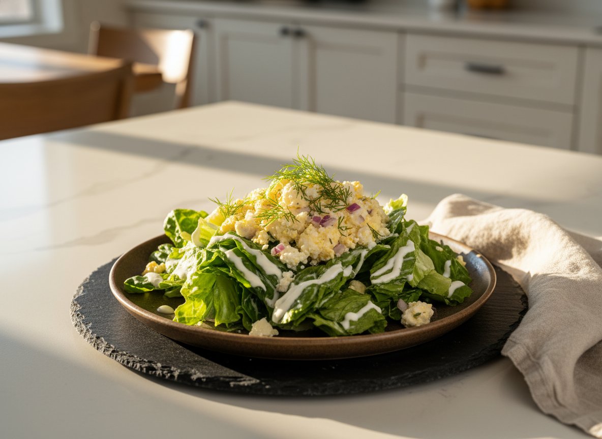 Greek Egg Salad Lettuce Wraps