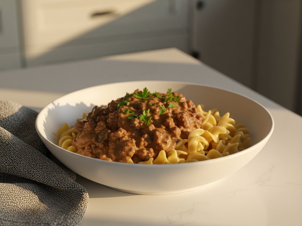 Ground Beef Stroganoff