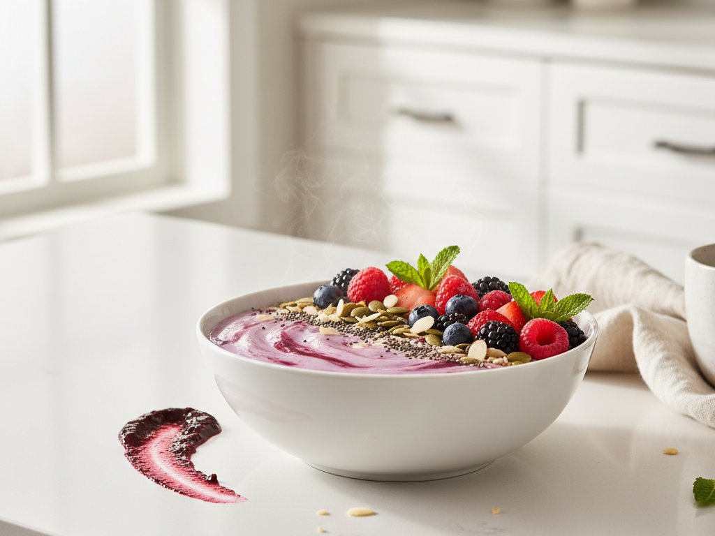 High-Protein Greek Yogurt Berry Smoothie Bowl