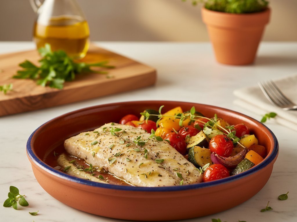 Lemon Herb Tilapia with Roasted Vegetables