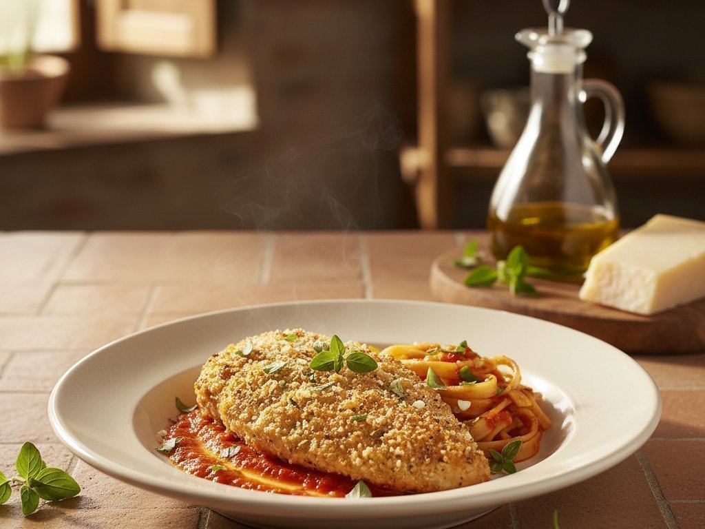 Lighter Chicken Parmesan Bake