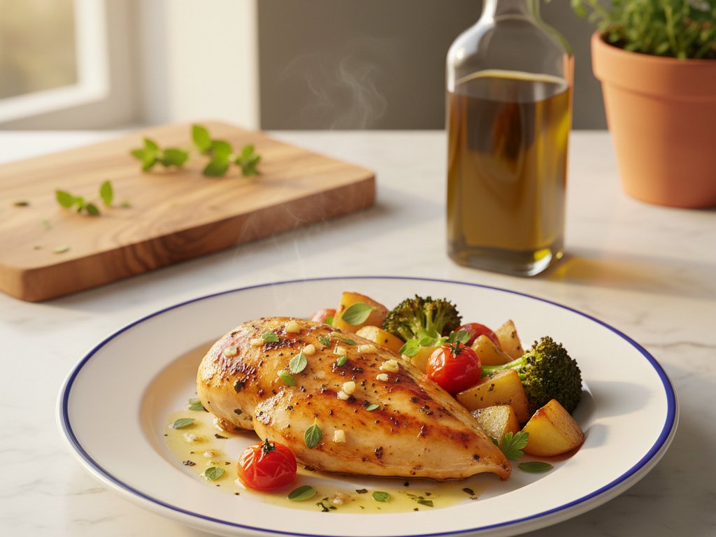 Sheet-Pan Lemon Garlic Chicken & Veg Tray