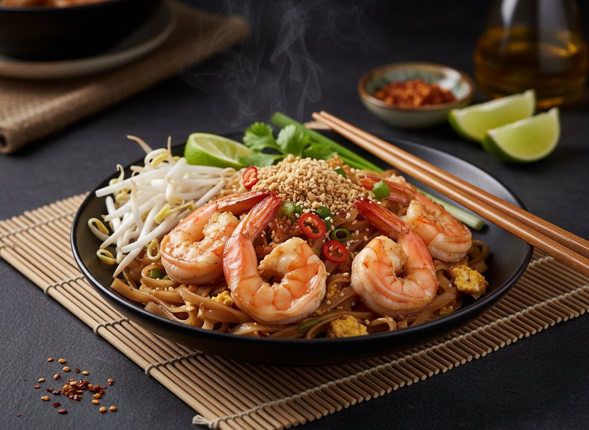 Lightened Shrimp Pad Thai