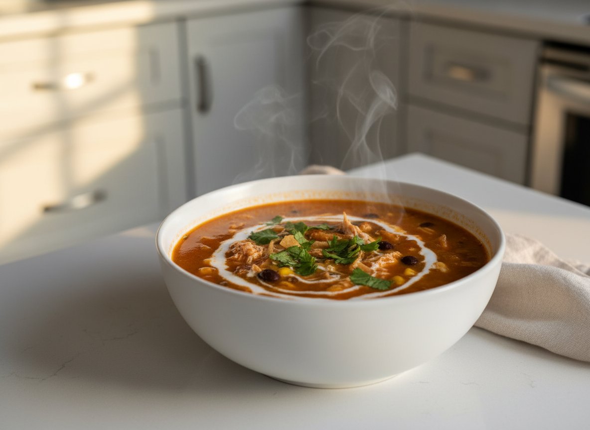 Slow Cooker Chicken Tortilla Soup
