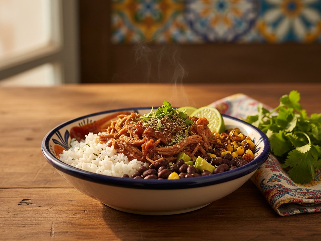 Slow Cooker Pulled Pork Protein Bowls