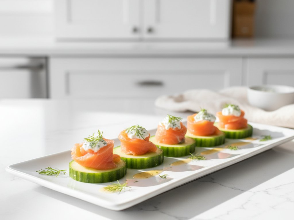Smoked Salmon Cucumber Bites
