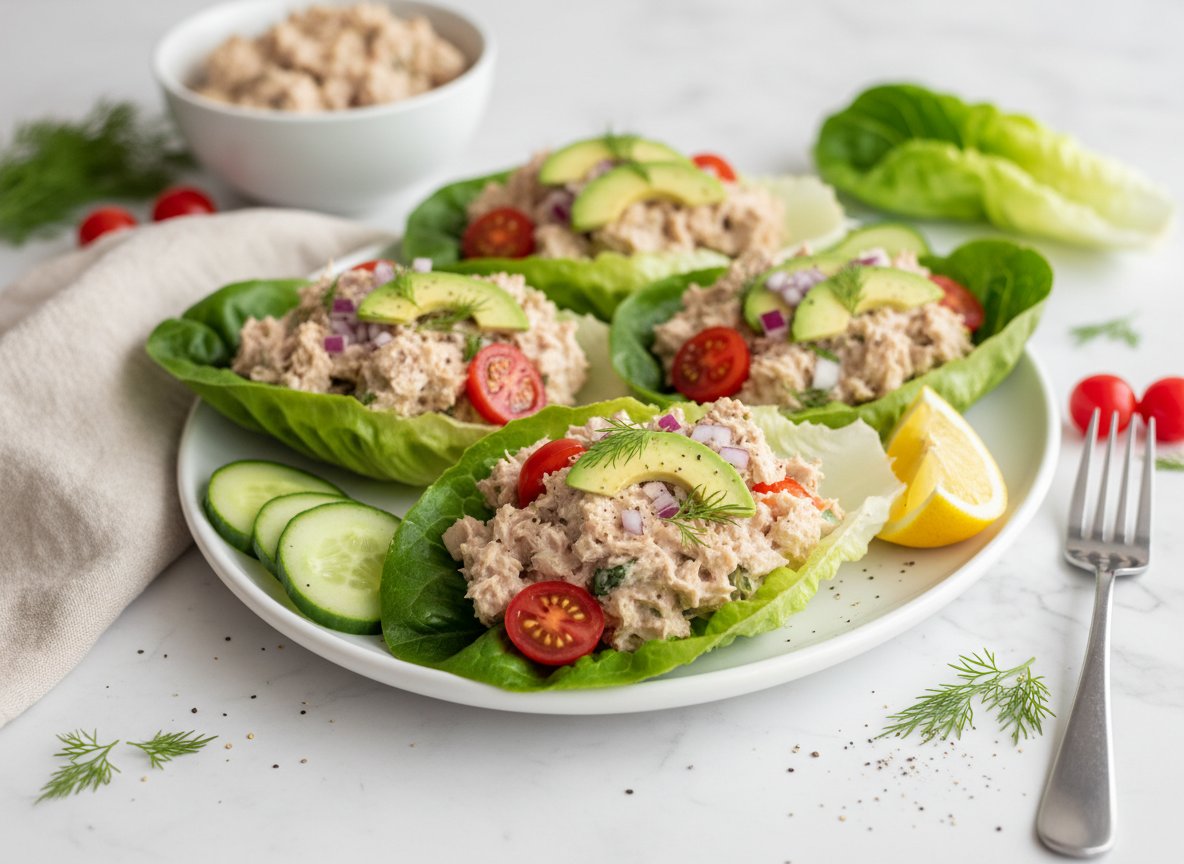 Tuna Salad Lettuce Wraps